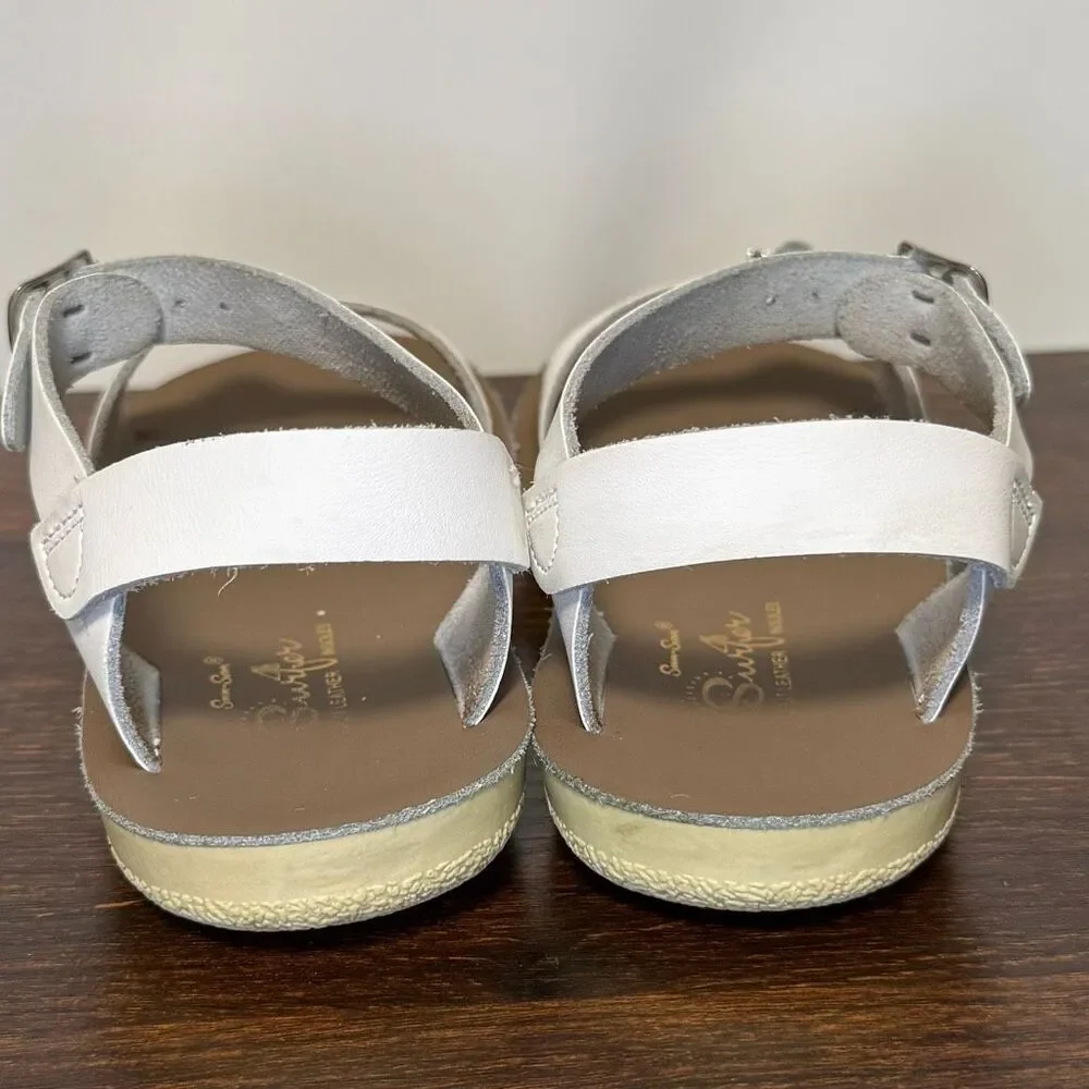 Sun San Surfer white leather girls sandal size 2